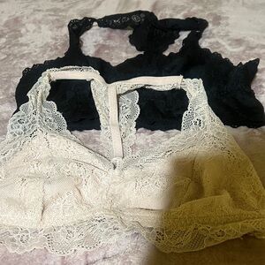 Bundle of 2- Lace Bralette - Black and Cream